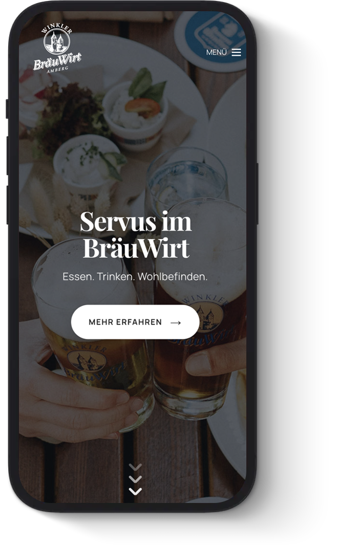 Mobile Website von Bräuwirt