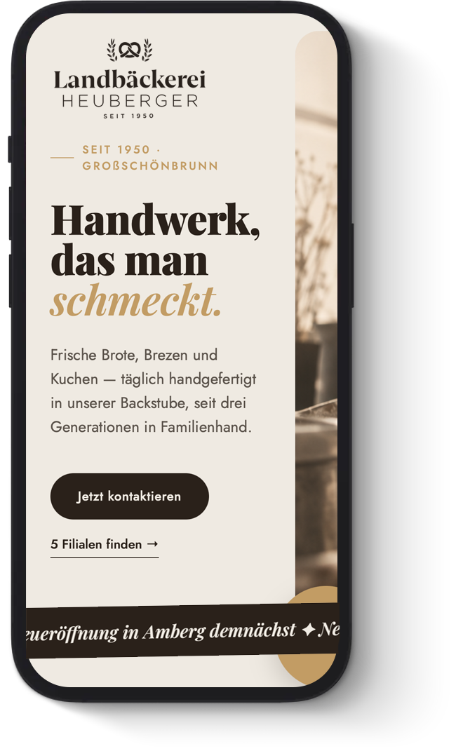 Mobile Website von Heu