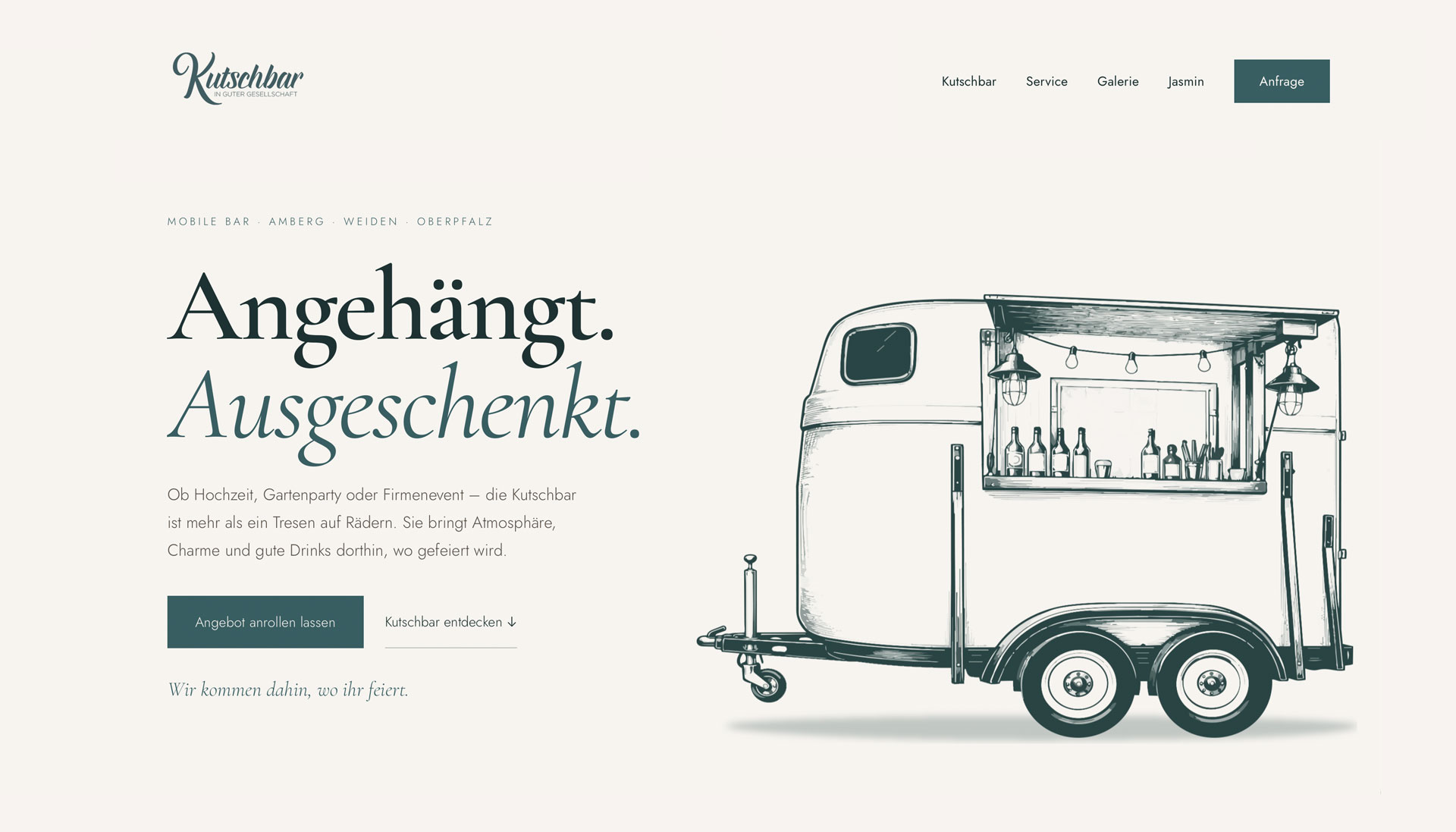 Website Kutschbar Amberg