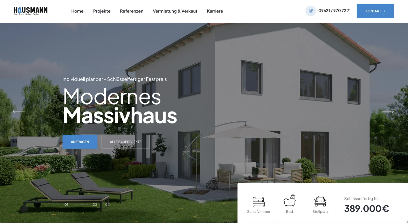 Website Hausmann Bau & Immobilien